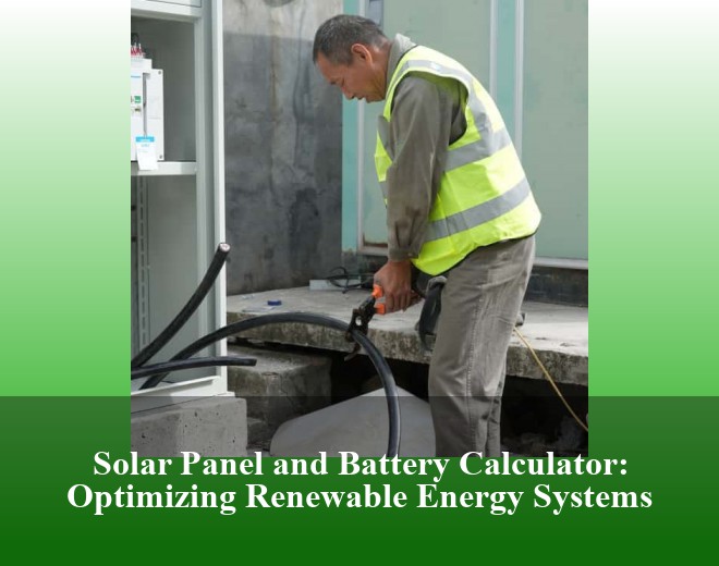 Solar Panel and Battery Calculator: Optimizing Renewable Energy Systems